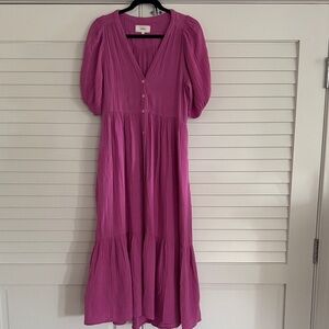 XiRENA Vibrant Pink Midi Dress